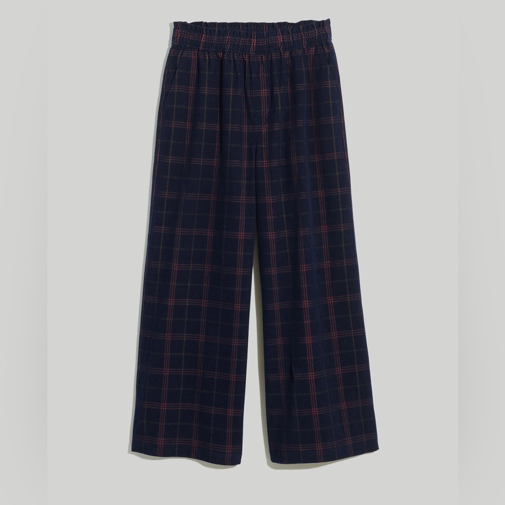 NWOT Madewell Corduroy Pull-On Wide-Leg Crop Pants - Emerald Green XS - Picture 6 of 7